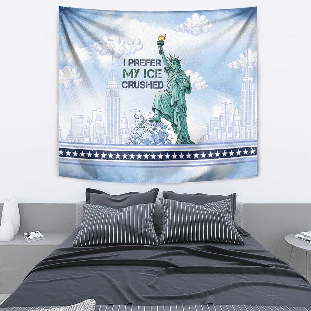 I Prefer My Ice Crushed Tapestry Retro Style