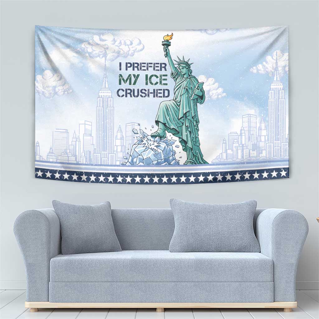 I Prefer My Ice Crushed Tapestry Retro Style