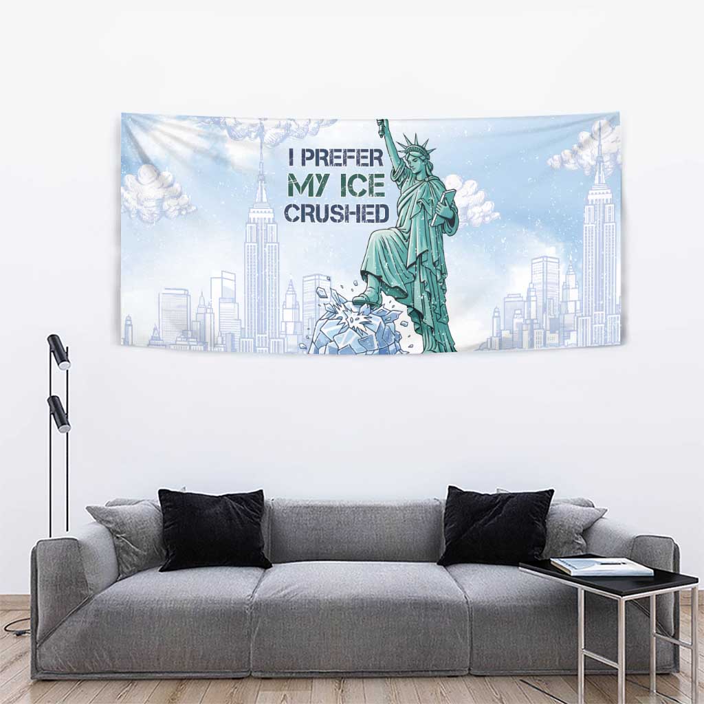 I Prefer My Ice Crushed Tapestry Retro Style