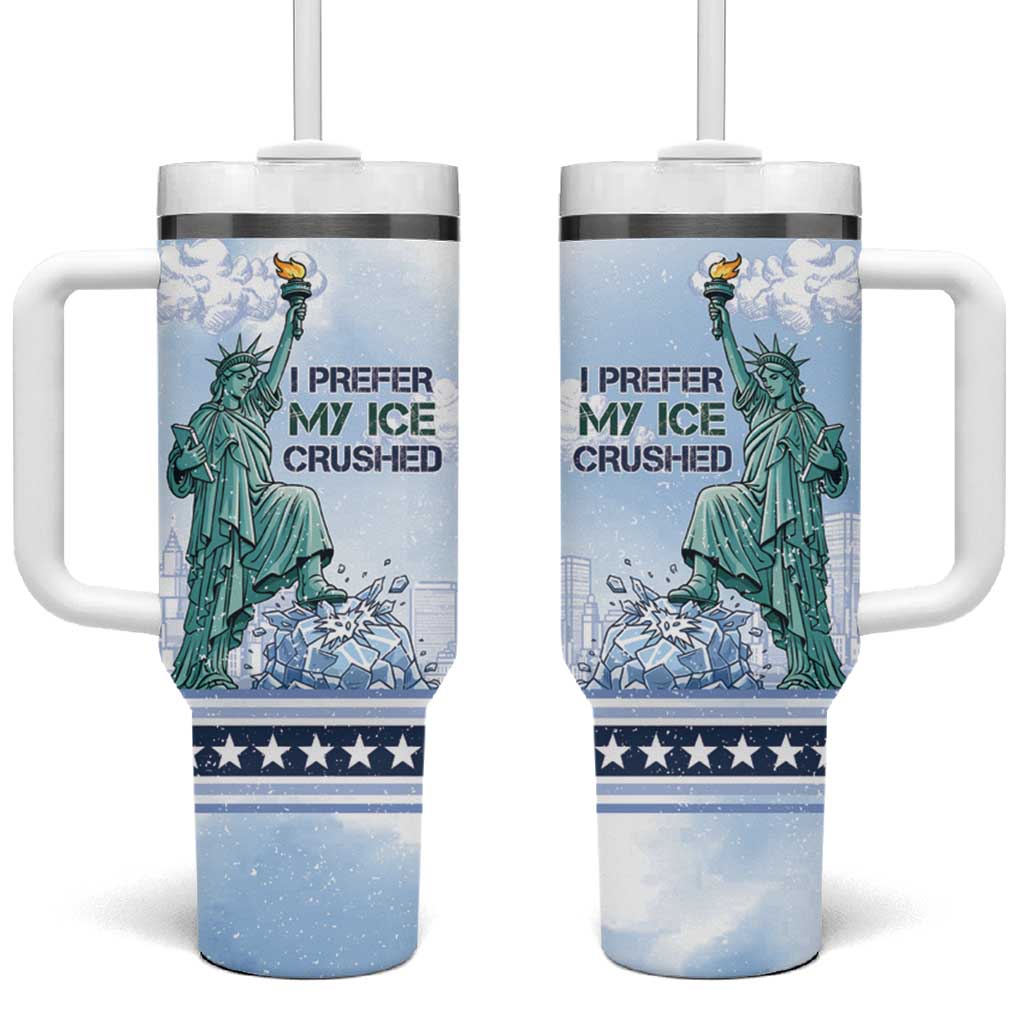 I Prefer My Ice Crushed Tumbler With Handle Retro Style