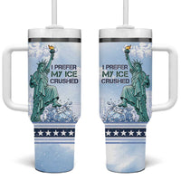 I Prefer My Ice Crushed Tumbler With Handle Retro Style