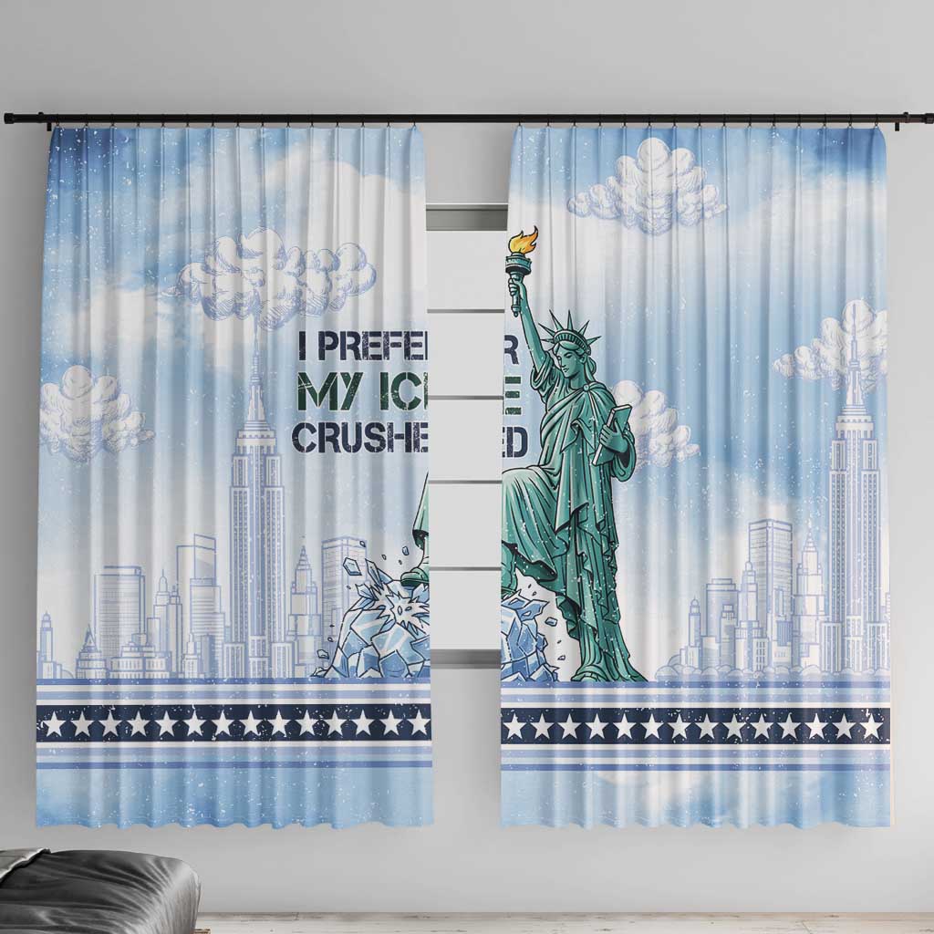 I Prefer My Ice Crushed Window Curtain Retro Style
