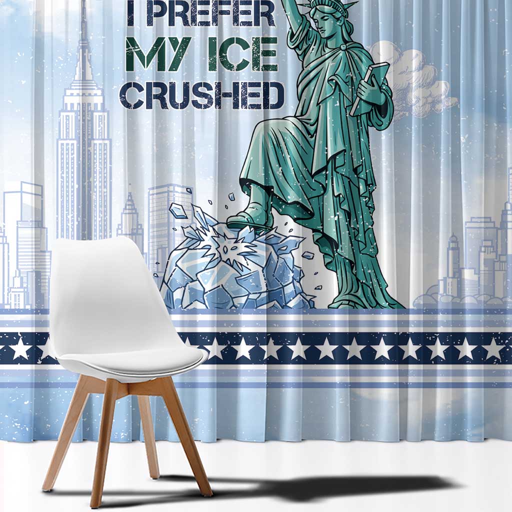 I Prefer My Ice Crushed Window Curtain Retro Style