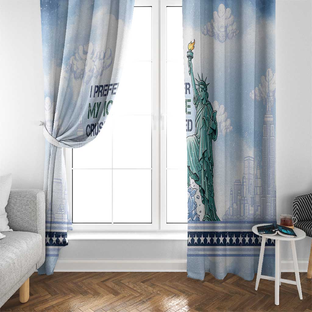 I Prefer My Ice Crushed Window Curtain Retro Style