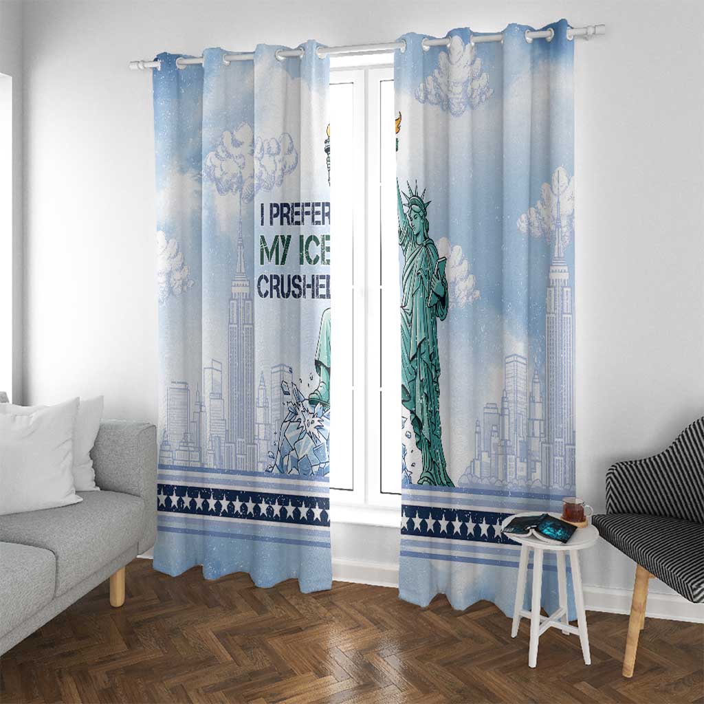 I Prefer My Ice Crushed Window Curtain Retro Style
