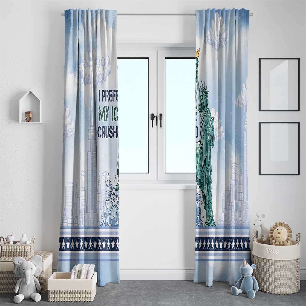 I Prefer My Ice Crushed Window Curtain Retro Style