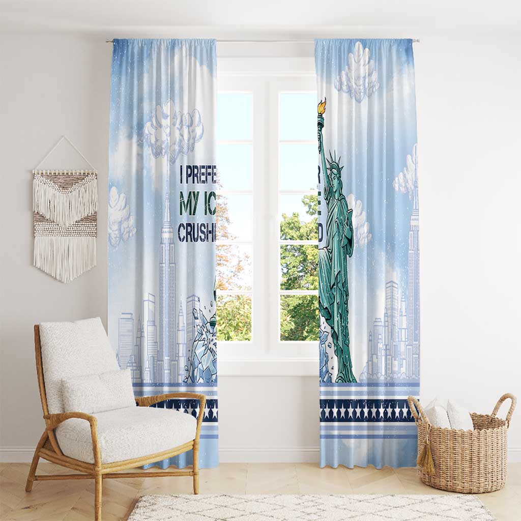 I Prefer My Ice Crushed Window Curtain Retro Style