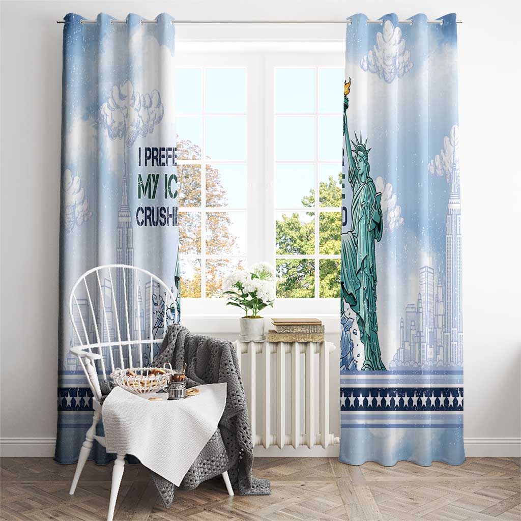 I Prefer My Ice Crushed Window Curtain Retro Style
