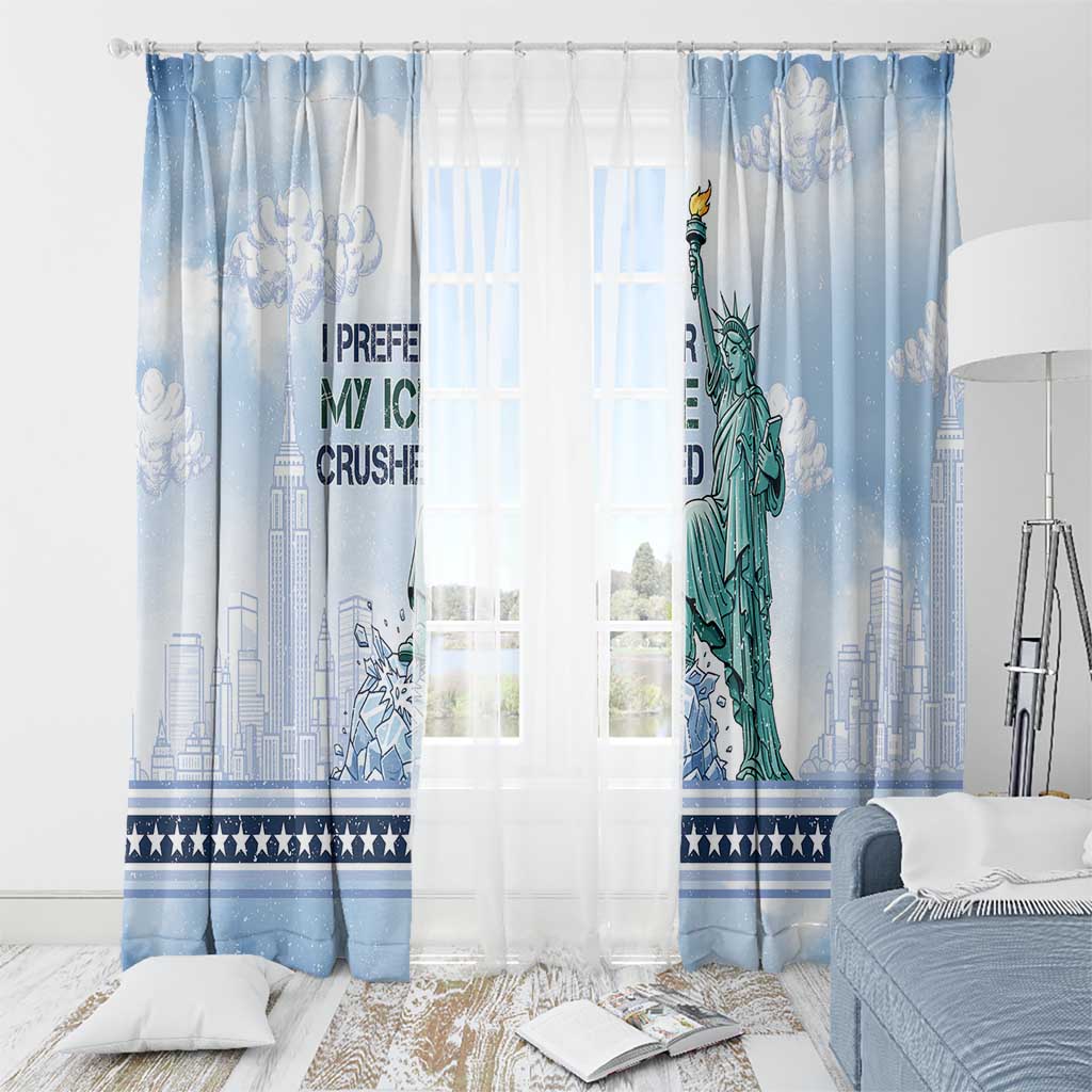 I Prefer My Ice Crushed Window Curtain Retro Style