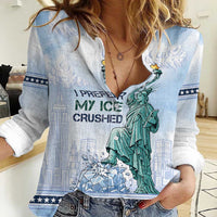 I Prefer My Ice Crushed Women Casual Shirt Retro Style