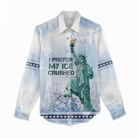 I Prefer My Ice Crushed Women Casual Shirt Retro Style