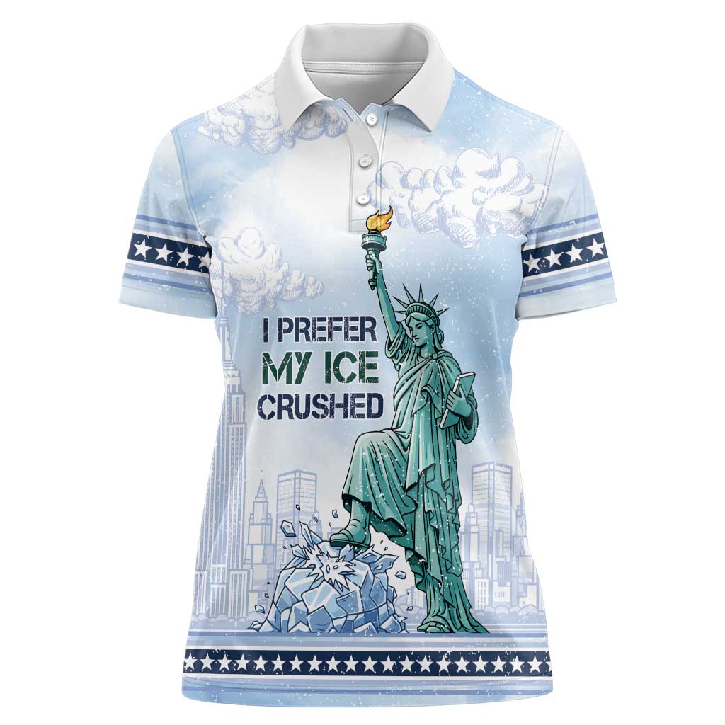 I Prefer My Ice Crushed Women Polo Shirt Retro Style