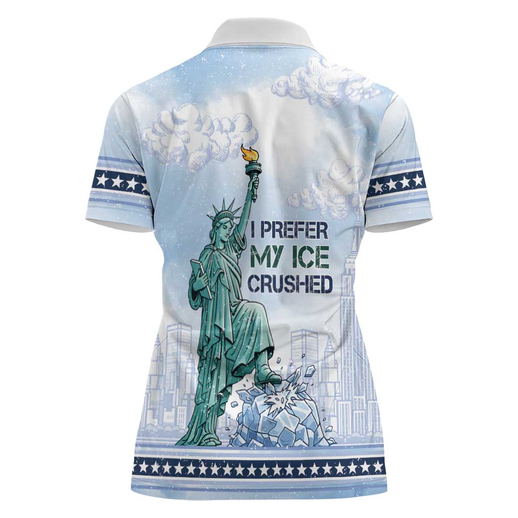 I Prefer My Ice Crushed Women Polo Shirt Retro Style