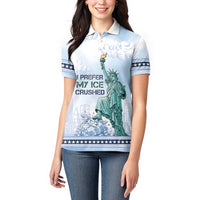 I Prefer My Ice Crushed Women Polo Shirt Retro Style