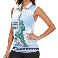 I Prefer My Ice Crushed Women Sleeveless Polo Shirt Retro Style