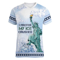 I Prefer My Ice Crushed Women V-Neck T-Shirt Retro Style