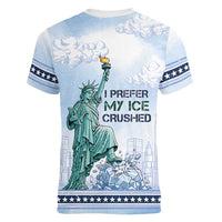 I Prefer My Ice Crushed Women V-Neck T-Shirt Retro Style