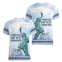 I Prefer My Ice Crushed Women V-Neck T-Shirt Retro Style