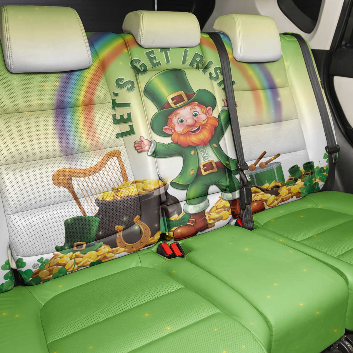 Ireland St Patricks Day Back Car Seat Cover Lets Get Irish