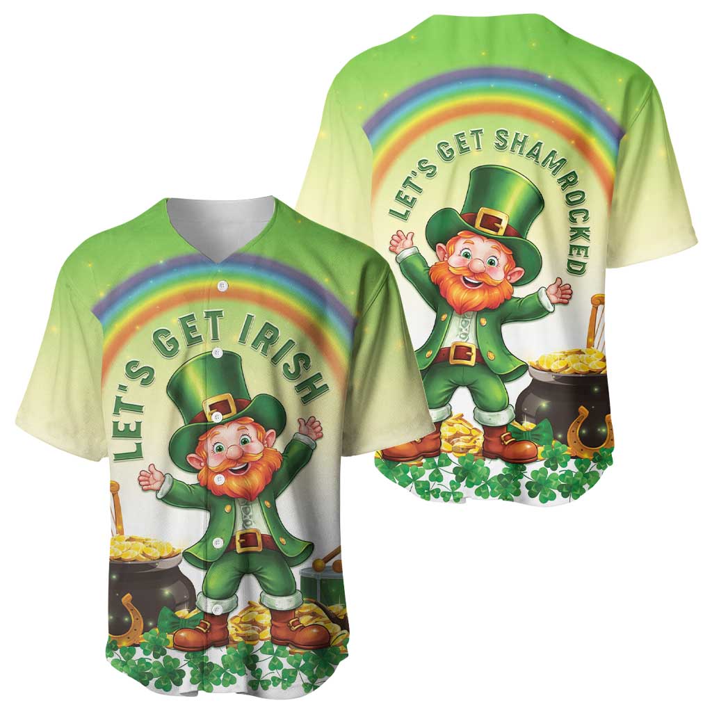 Ireland St Patricks Day Baseball Jersey Lets Get Irish