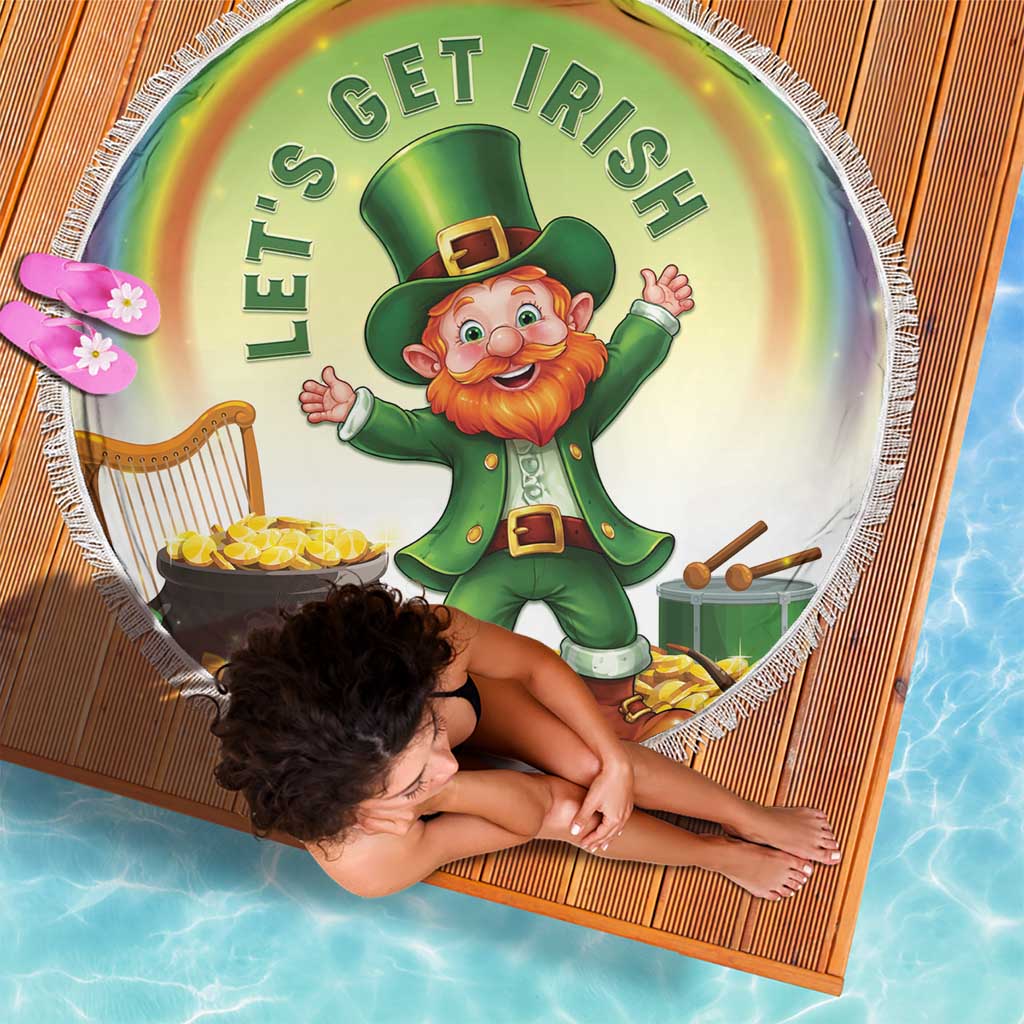 Ireland St Patricks Day Beach Blanket Lets Get Irish