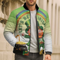 Ireland St Patricks Day Bomber Puffer Jacket Lets Get Irish