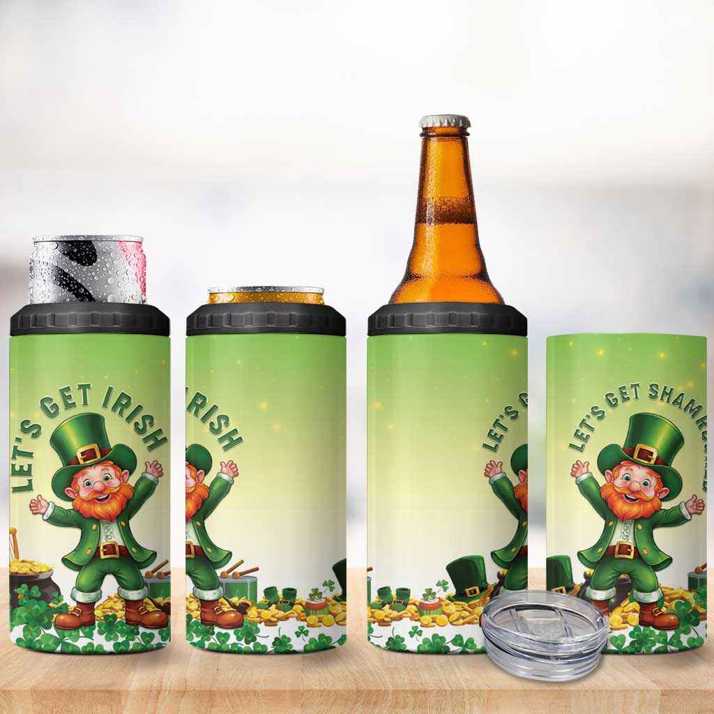 Ireland St Patricks Day 4 in 1 Can Cooler Tumbler Lets Get Irish