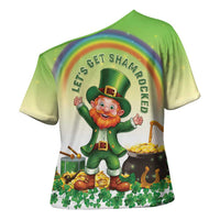 Ireland St Patricks Day Cross Shoulder Shirt Lets Get Irish
