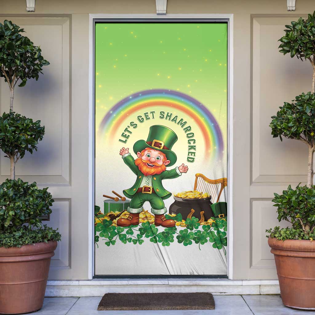 Ireland St Patricks Day Door Cover Lets Get Irish