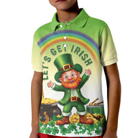 Ireland St Patricks Day Kid Polo Shirt Lets Get Irish