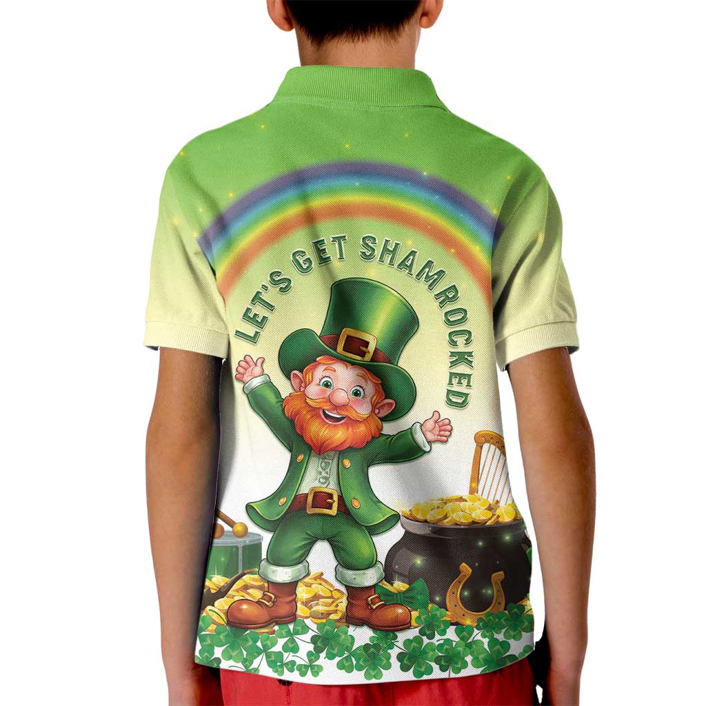 Ireland St Patricks Day Kid Polo Shirt Lets Get Irish