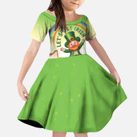 Ireland St Patricks Day Kid Short Sleeve Dress Lets Get Irish