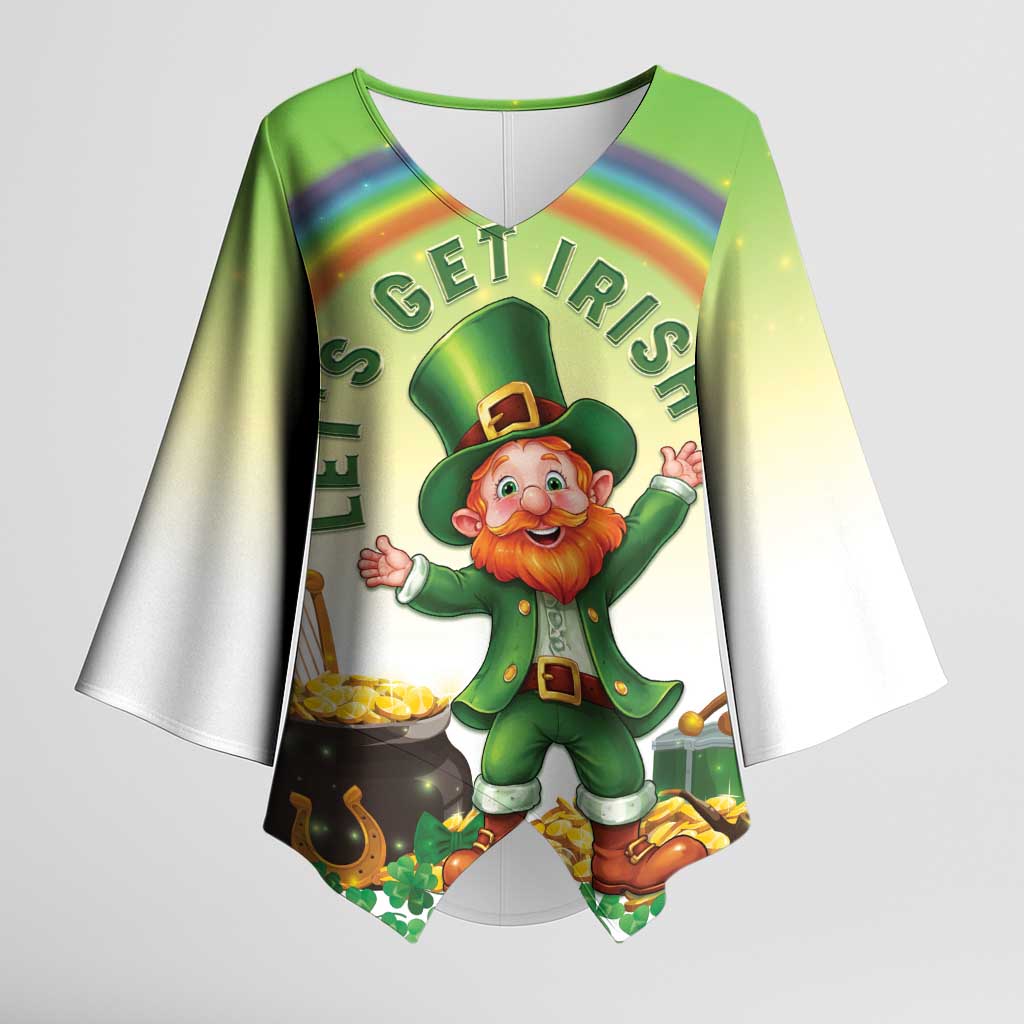 Ireland St Patricks Day Kimono Sleeve Blouse Lets Get Irish