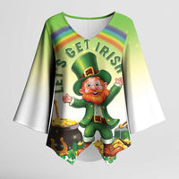 Ireland St Patricks Day Kimono Sleeve Blouse Lets Get Irish