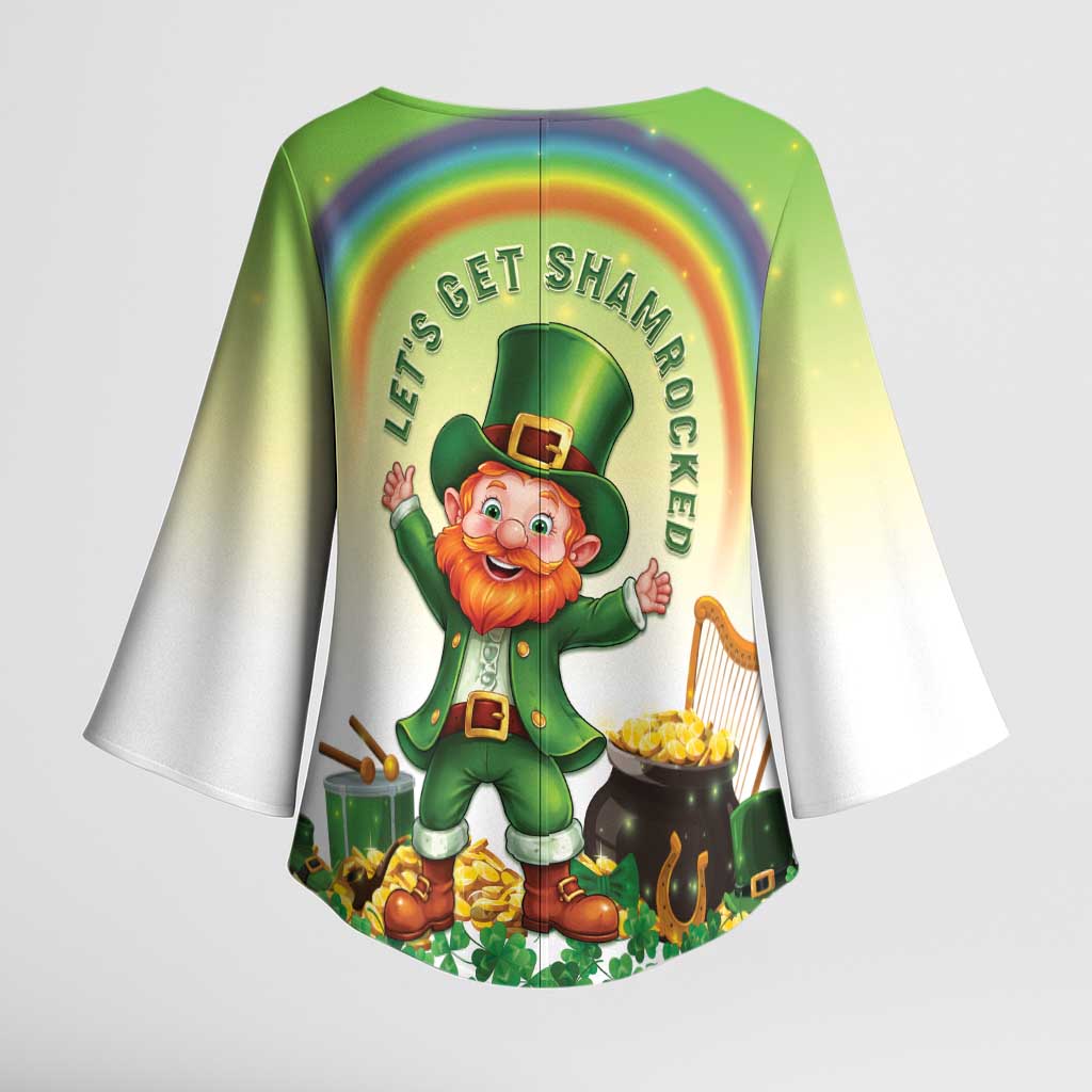 Ireland St Patricks Day Kimono Sleeve Blouse Lets Get Irish