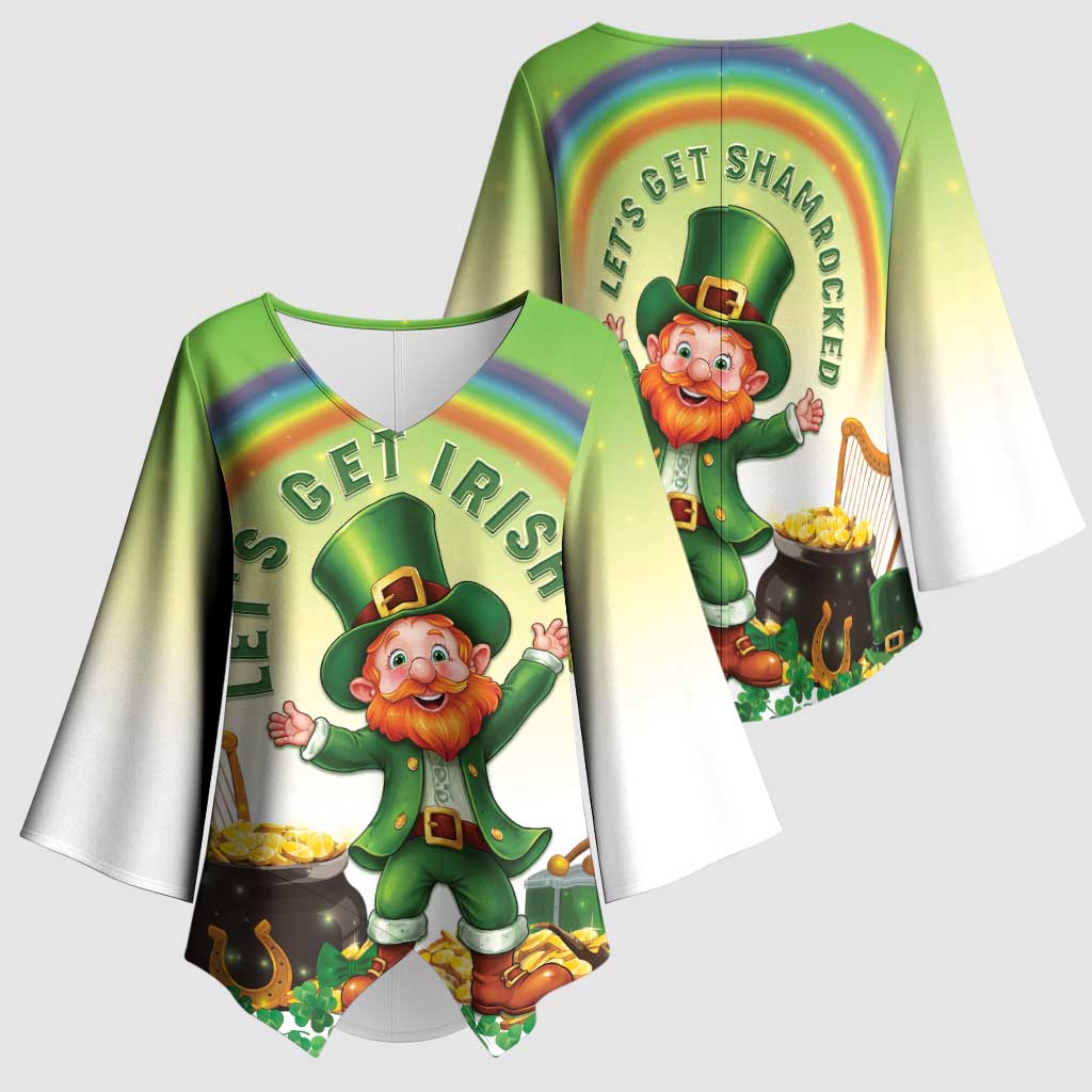 Ireland St Patricks Day Kimono Sleeve Blouse Lets Get Irish