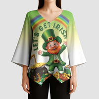 Ireland St Patricks Day Kimono Sleeve Blouse Lets Get Irish