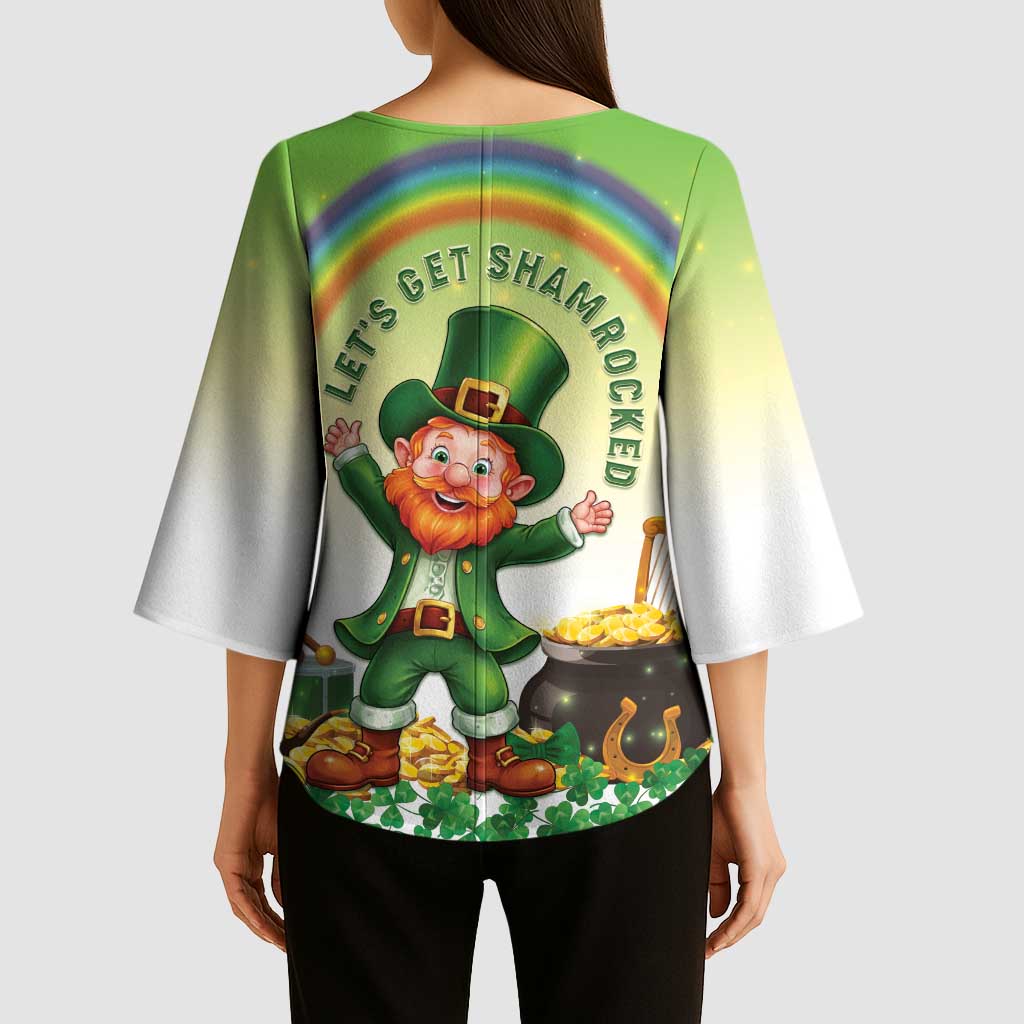 Ireland St Patricks Day Kimono Sleeve Blouse Lets Get Irish