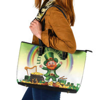 Ireland St Patricks Day Leather Tote Bag Lets Get Irish