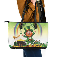 Ireland St Patricks Day Leather Tote Bag Lets Get Irish