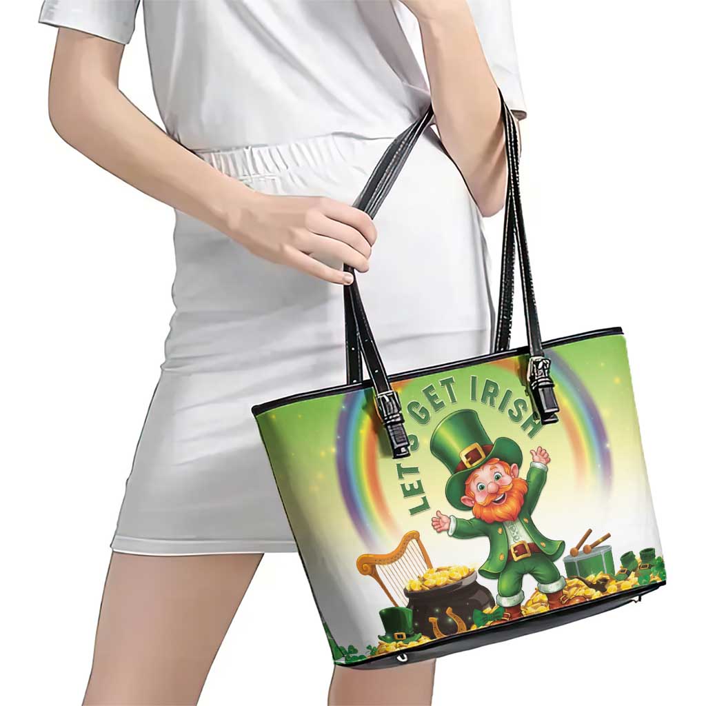 Ireland St Patricks Day Leather Tote Bag Lets Get Irish