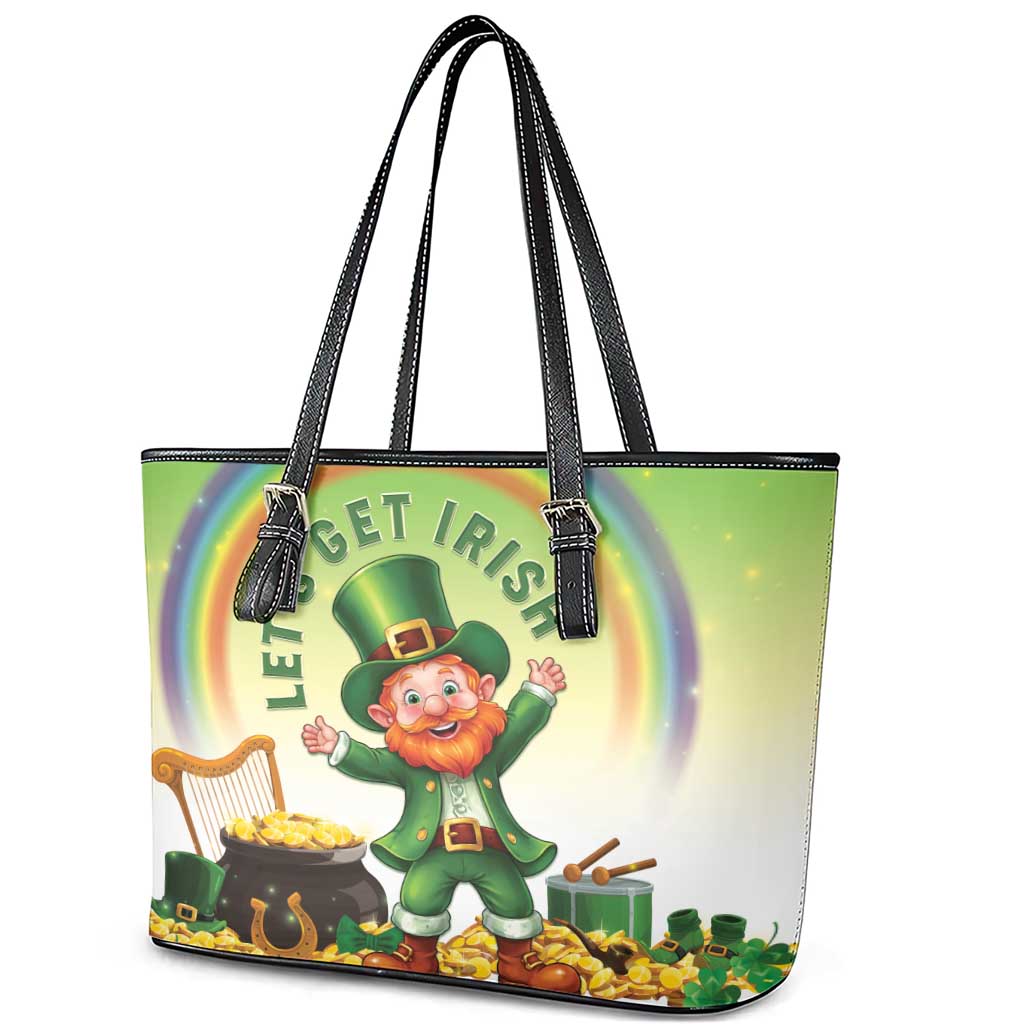 Ireland St Patricks Day Leather Tote Bag Lets Get Irish