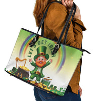 Ireland St Patricks Day Leather Tote Bag Lets Get Irish