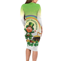 Ireland St Patricks Day Long Sleeve Bodycon Dress Lets Get Irish