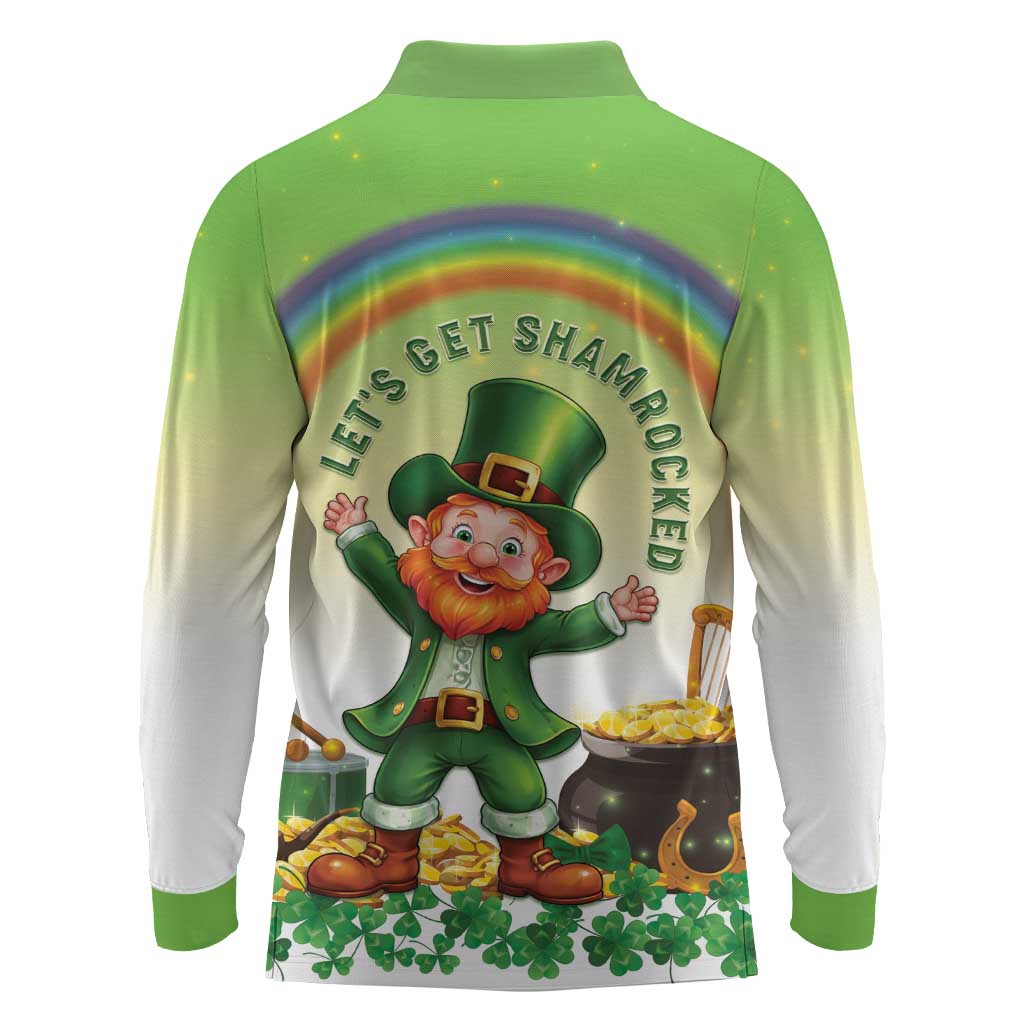 Ireland St Patricks Day Long Sleeve Polo Shirt Lets Get Irish