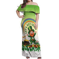Ireland St Patricks Day Off Shoulder Maxi Dress Lets Get Irish