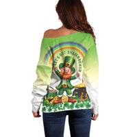 Ireland St Patricks Day Off Shoulder Sweater Lets Get Irish