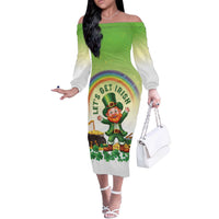 Ireland St Patricks Day Off The Shoulder Long Sleeve Dress Lets Get Irish