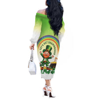 Ireland St Patricks Day Off The Shoulder Long Sleeve Dress Lets Get Irish