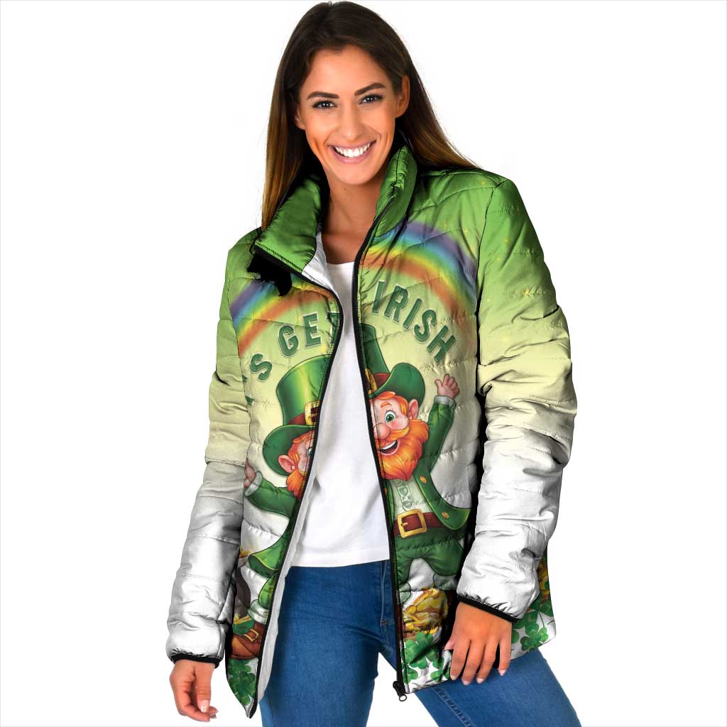 Ireland St Patricks Day Padded Jacket Lets Get Irish